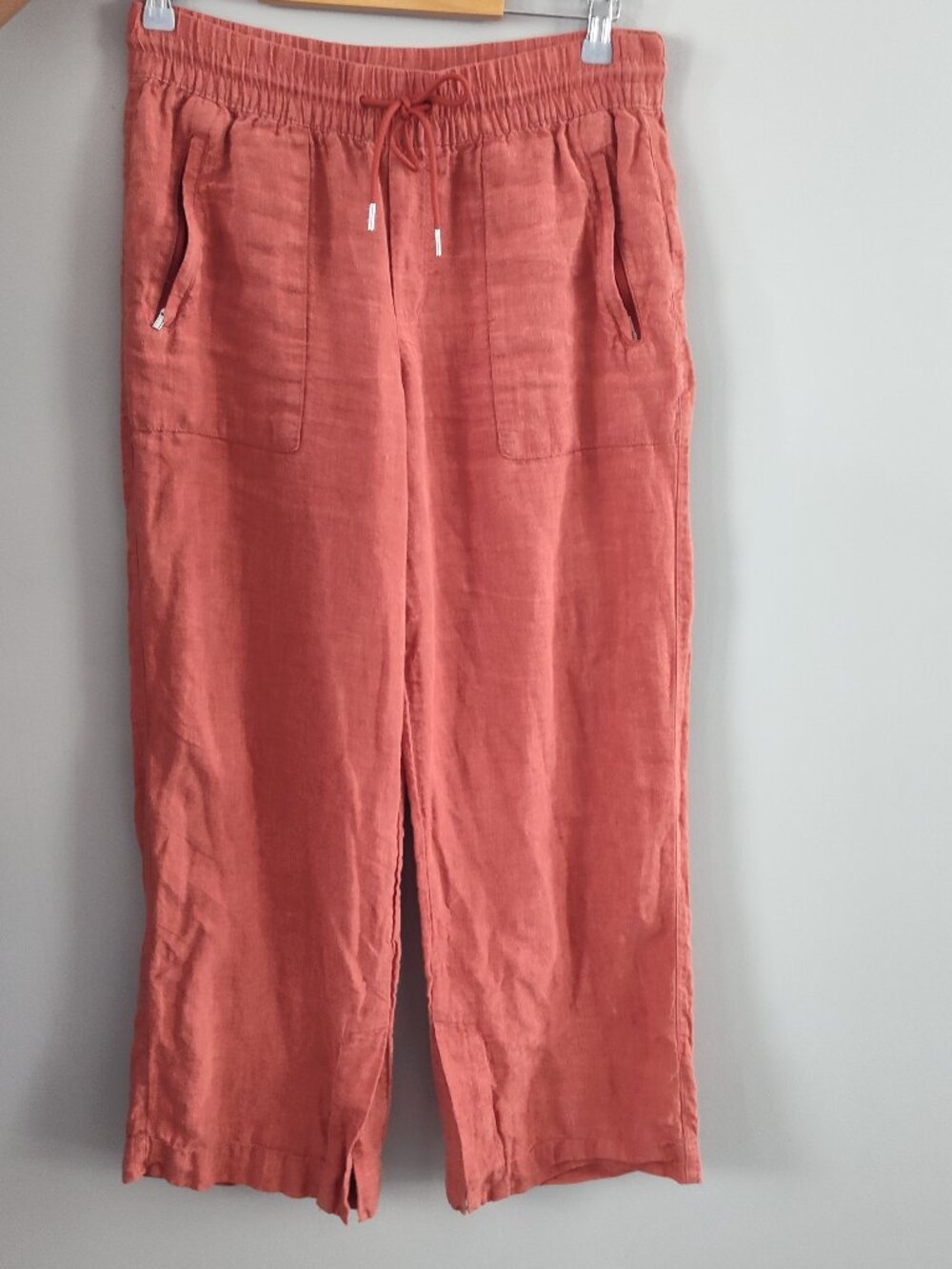 Athleta 100% Linen wide leg pants